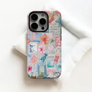Beachy Blue Coquette Coastal Collage Phone Case,Preppy Cute Aesthetic Case, Summer Vibes Phone Case, iPhone 17 16 15 14 13 12 11