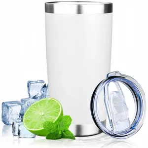 LMMAKE 20oz Tumbler Stainless Steel Tumbler Cup with Lid Vacuum Insulated Double Wall Travel Mug, Durable Powder Coated Travel Coffee Tumbler Mug for Hot & Cold Drinks, 1 Pack