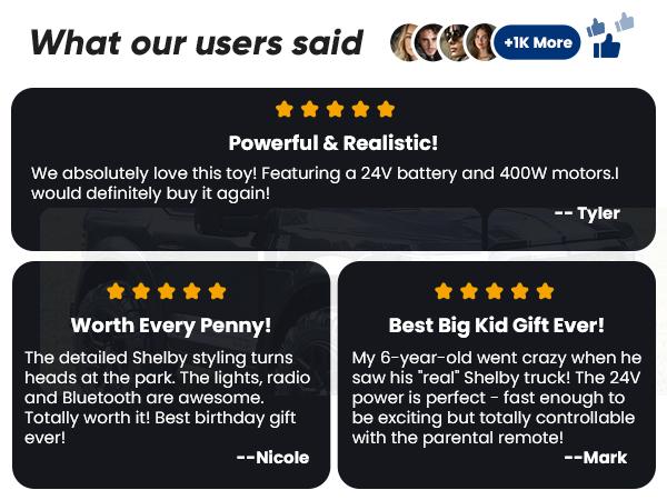 Hikiddo Kids Ride on Car Licensed Ford-Shelby F-150 24V Electric Car Toys for Kids Toddlers w Remote 400W Motor with Bluetooth Music Player Storage Trunk & Three Point Safety Belt Hikiddo Kids Ride on Car Licensed Ford-Shelby F-150 24V Electric Car Toys for Kids Toddlers w Remote 400W Motor with Bluetooth Music Player Storage Trunk & Three Point Safety Belt