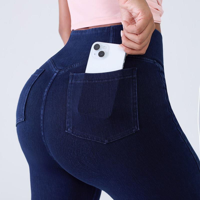 BRX 【Discount for live】LKnit Crossover High Waisted Bootcut Flare Leg Workout Pants For Women-brxl-2