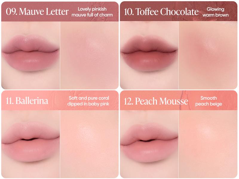 B. By Banila Romantic Blush Lip & Cheek | 20 Shades, Moisturizing Hyaluronic Acid, Buildable Velvet Finish, High-Pigment, Blush + Lip Tint, K-Beauty Made in Korea