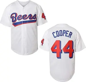 Men's Joe Cooper #44 Beers Movie Baseball Jersey White Stitched Premium Fan Jersey Classic Movie Inspired Sports Uniform In Stock