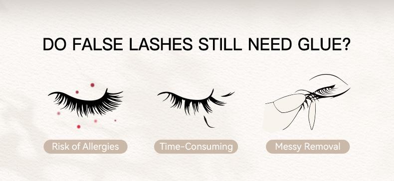 Wosado Soft Magnetic Eyelashes All-in-One Box, Reusable, Glue-Free, Waterproof, Lightweight, Natural Style Makeup Cosmetic