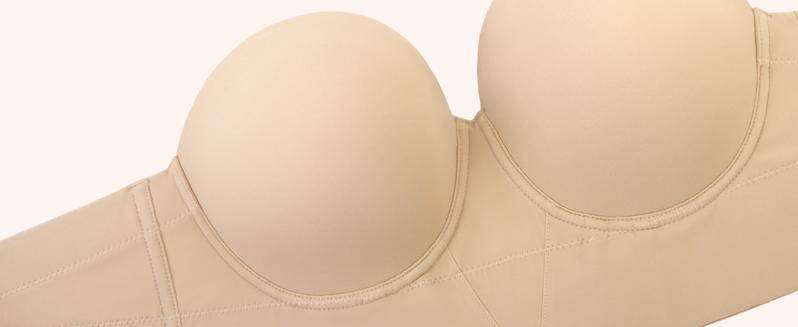 HSIA Blossom Daisy Lightlined Strapless Plus Size Supportive Grippy Longline Half Cup Women's Full Bust and Full Figure Corset Bra