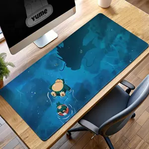 Munchlax & Gyarados Ocean Shadow Desk Mat, Calm Water Pad, Kanto Anime Decor, Trainer Gift