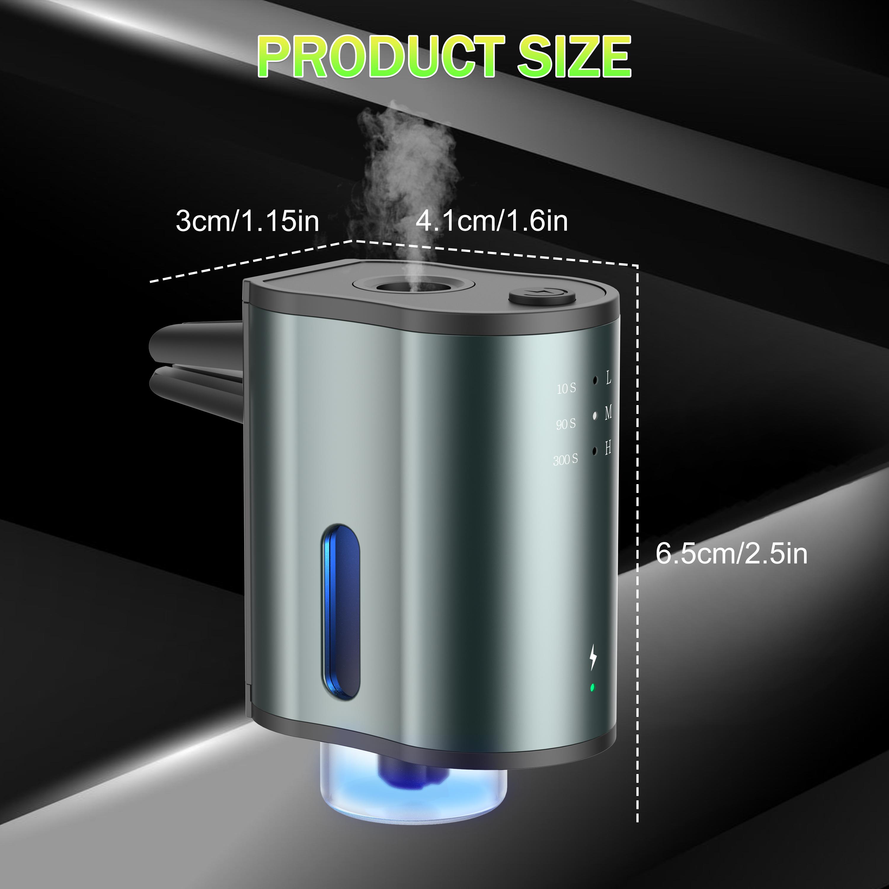 Portable Smart Car Air Freshener: Customize Your Drive with Three Intensity Levels of Natural Fragrance - Includes 3*10ML Natural Perfumes