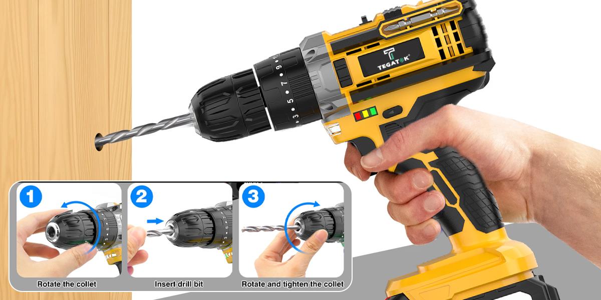 136 Pcs Cordless Impact Drill Tool Set with 20V Rechargeable Battery, All-in-One Compact Tools kit, Perfect Gift, Ideal for Home Repairs & DIY Projects