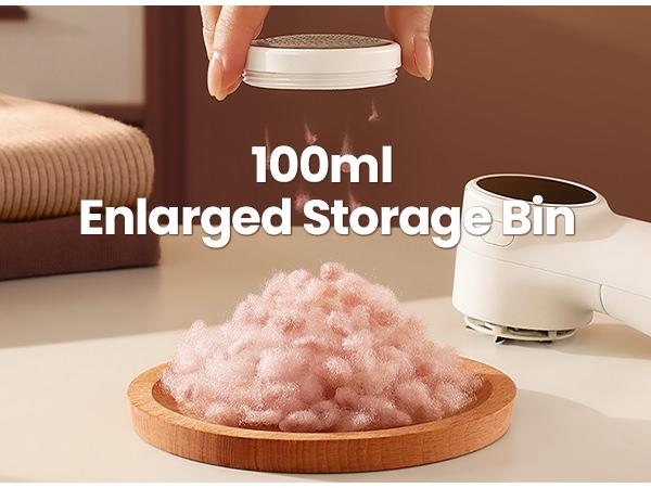 GAIATOP Rechargeable Fabric Shaver, 3-Speed Lint Remover with Cute Digital Screen, 6-Leaf Stainless Steel Blades & Large Storage ,Electric Sweater Defuzzer for Clothes, Furniture, Bedding, White (1 Pack)