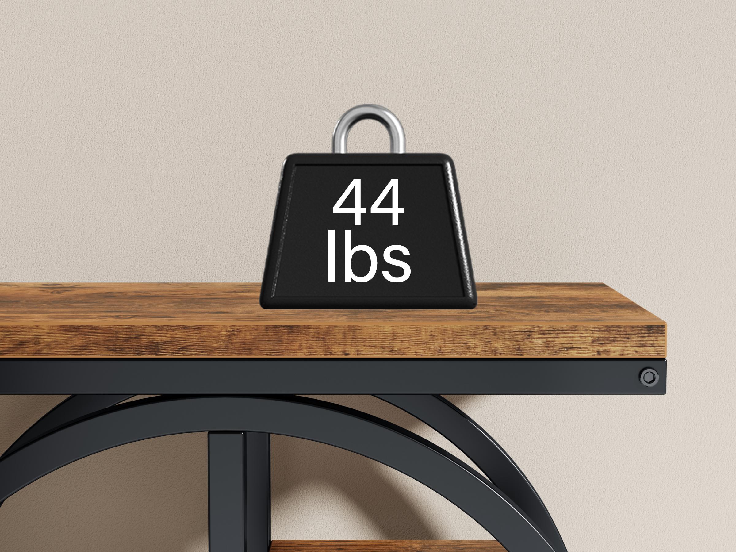 Semoic End Tables for Living Room 4-Tier Narrow Side Table with Storage Space Wood Slim Sofa Side Table with Geometric Metal Frame Industrial Skinny Nightstand and Bedside Table Rustic Brown