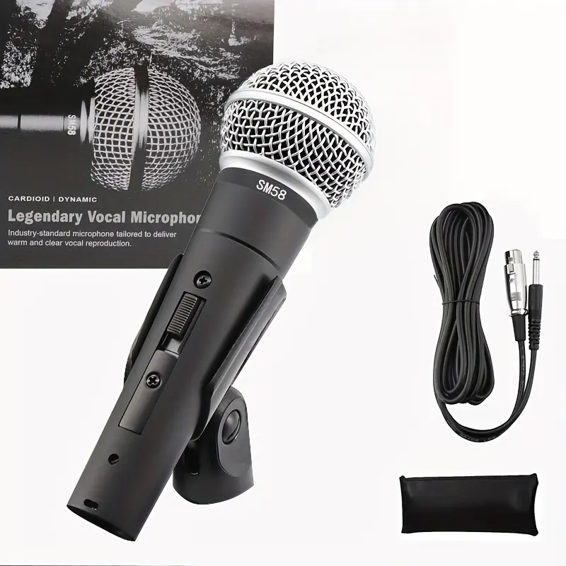 SM58 Dynamic Pro Microphone - Legendary Live Music Mic with Noise Shield, Includes Cable & Portable Case, Compatible with Smartphones, Mixers, Conference Systems, PCs, Durable for Business, Anniversary, Daily Use