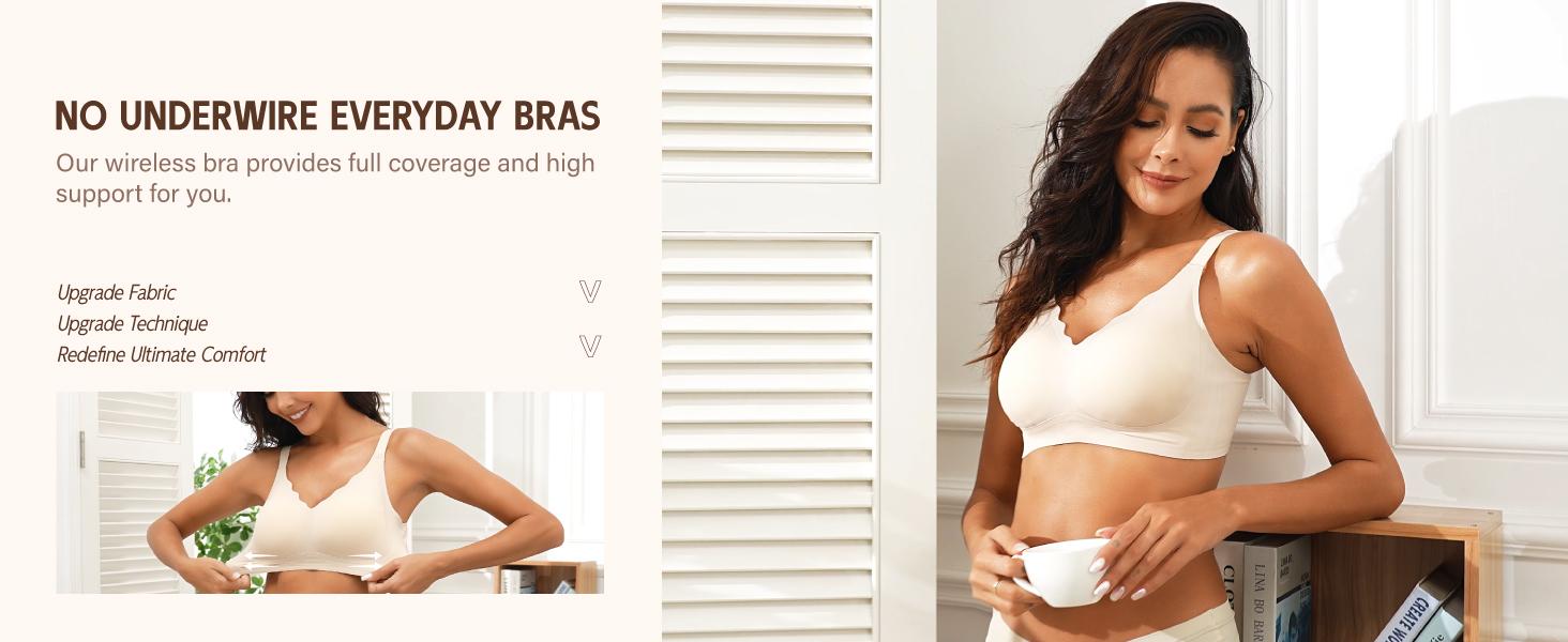 OEAK Women Seamless Soft Jelly Bra Push-Up Bralette Wireless No Underwire Comfort Full Coverage Everyday Bra OEAK Women Seamless Soft Jelly Bra Push-Up Bralette Wireless No Underwire Comfort Full Coverage Everyday Bra