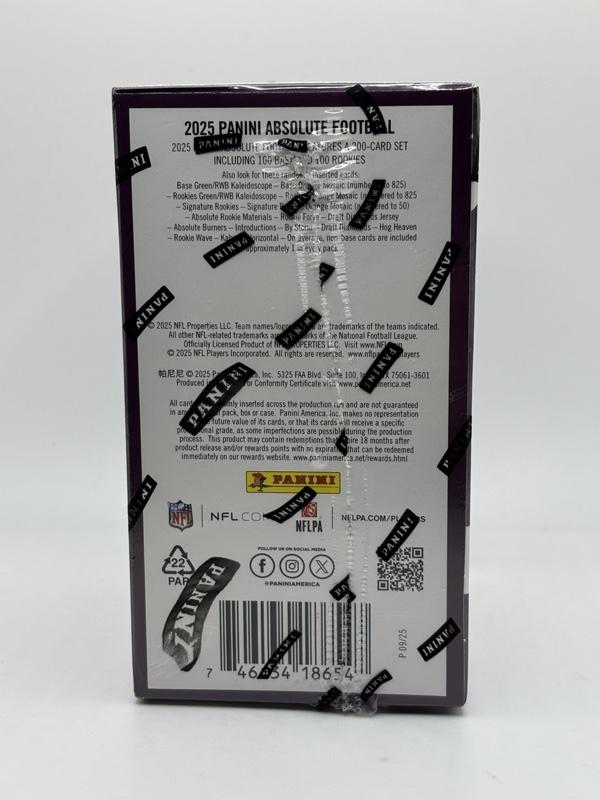 2025 Absolute NFL blaster box - kaboom! Hunt! - 48 cards per pack - 6 packs per box - look for autos and Mems