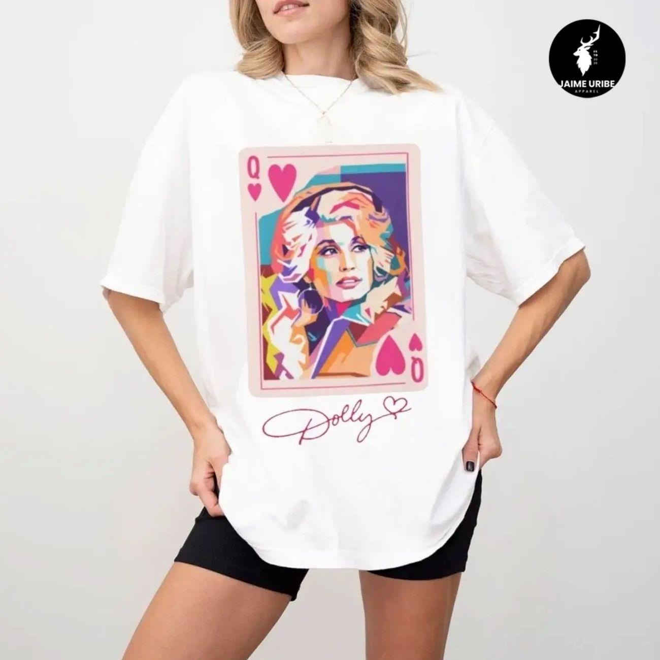 Comfort Colors Dolly Parton Memorial Shirt, Dolly Parton Tee, Dolly Parton Dolly Merch, Dolly Parton Queen Of Hearts T Shirt, Vintage Country Music Tee, Music Lovers Tee, Fan Gift Outfit, Unisex Womenswear Graphic Tops Pullover Tee
