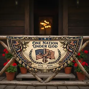 USA 250th Anniversary Fan Flag: Semiquincentennial 1776-2026 Patriotic Eagle Outdoor Banner, 250 Years Of Freedom, July 4th Independence Day