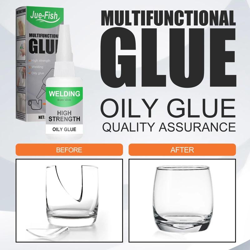 4PCS Multifunctional adhesive glue, specially formulated for wood, glass, and ceramics; transparent, fast-drying, waterproof, and all-purpose.