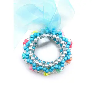 Digital Cloud Light Up Ribbon Rave Kandi Bracelet