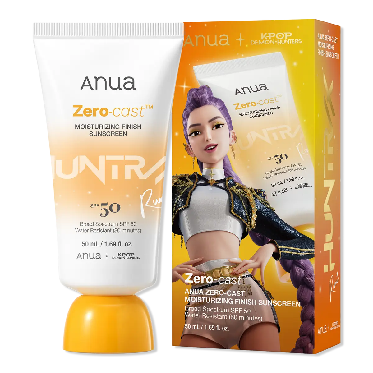 ANUA Kpop Demon Hunters Zero-Cast Moisturizing Finish Sunscreen