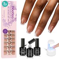 224pcs Short Squoval+Top Base+Glue+ Uv Lamp