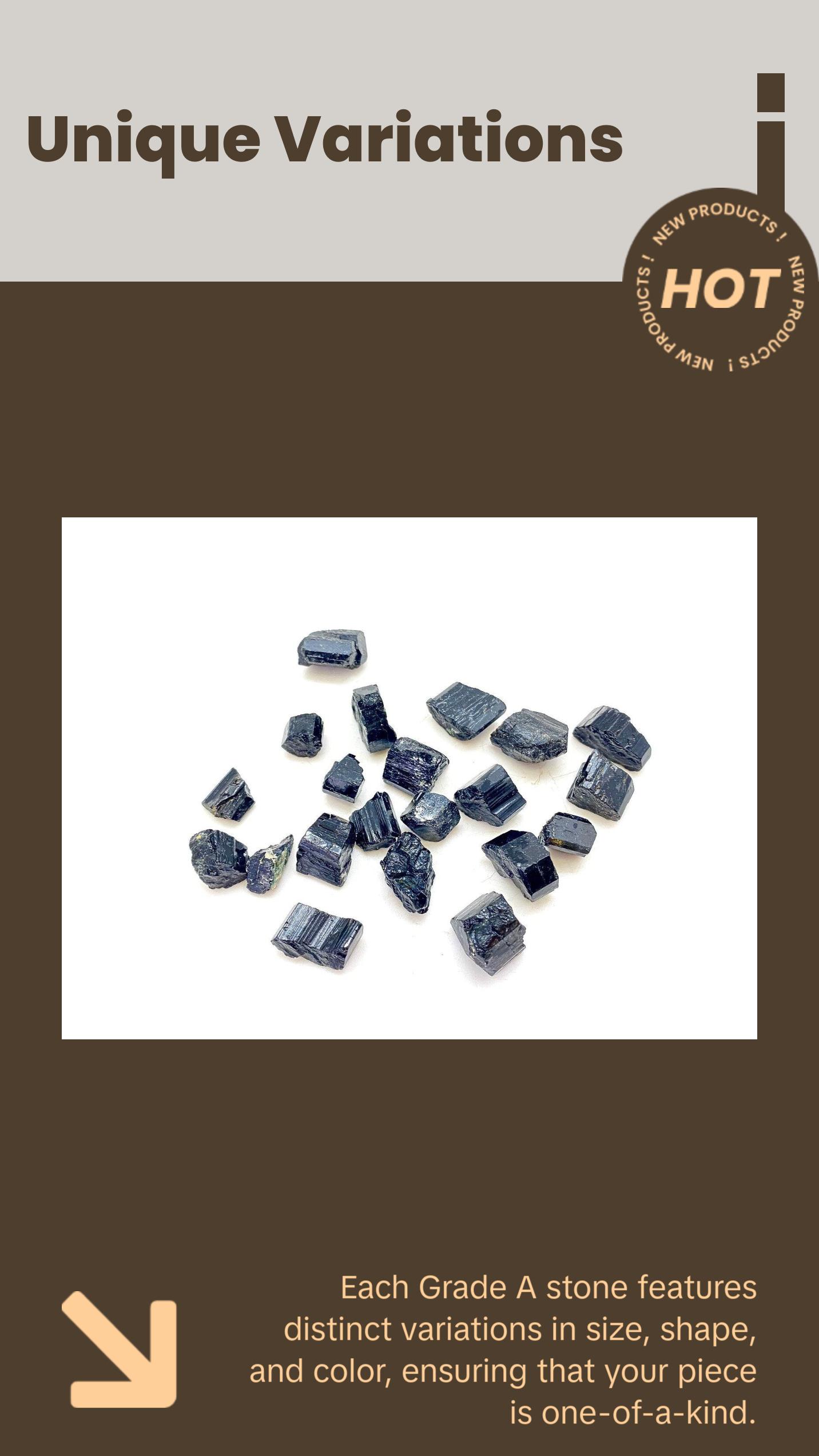 Raw Black Tourmaline Stone - Grade A (Small) Raw Black Tourmaline Stone - Grade A (Small)