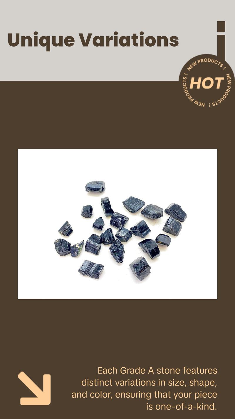 Raw Black Tourmaline Stone - Grade A (Small) Raw Black Tourmaline Stone - Grade A (Small)