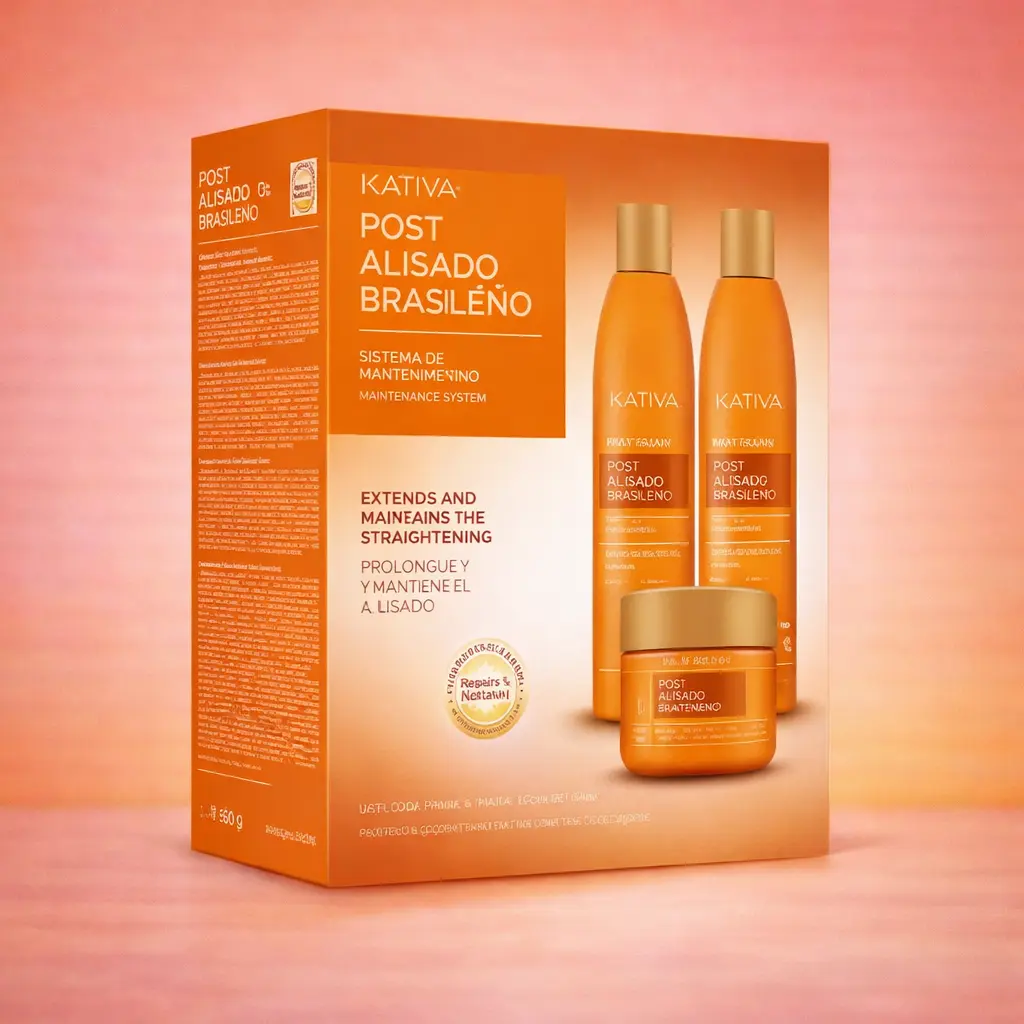 Kativa Keratin Treatment Aftercare Haircare Kit - 3-Piece Gluten-Free, Salt/Sulfate-Free Set with Shampoo, Conditioner, Deep Repair Mask for Anti-Frizz Straightening, Hydrate and Restore Chem-Treat Safe Hair