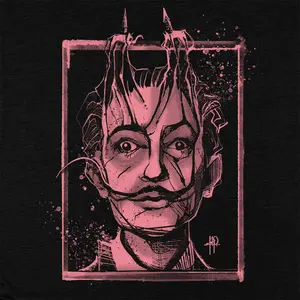 Dali's Portrait: Surreal Tribute T-Shirt