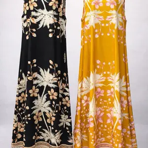 Pack of 2 Women’s Tropical Print Dresses – One Size – Lightweight Summer Dress Set