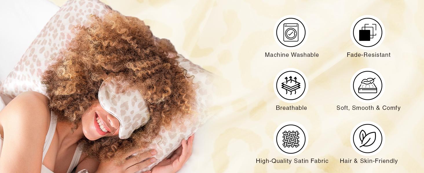 Kitsch Satin Pillowcase in Leopard