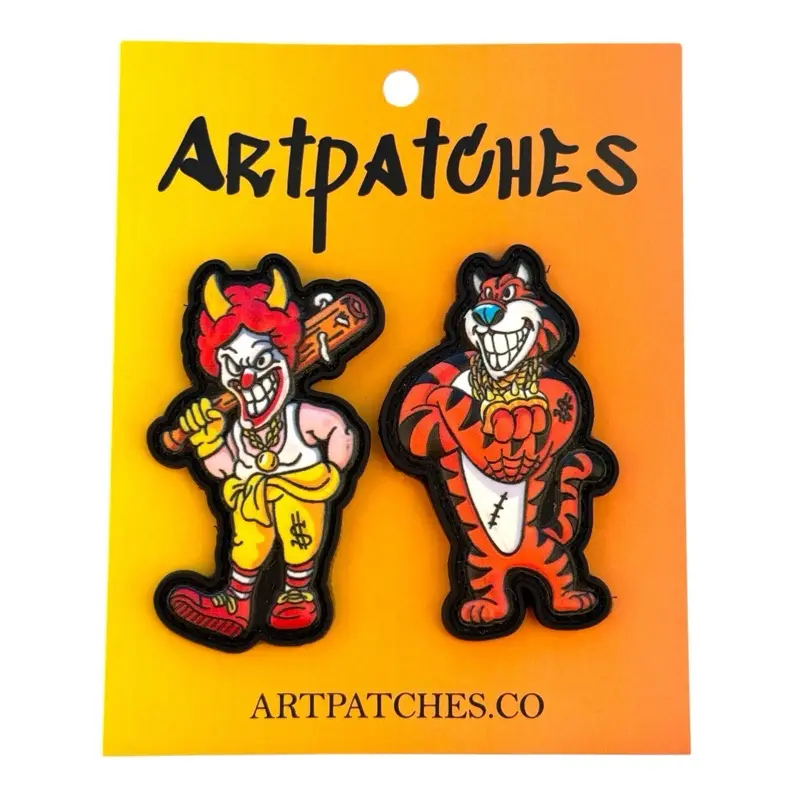 Gangster Clown & Savage Tiger PVC Patch Set
