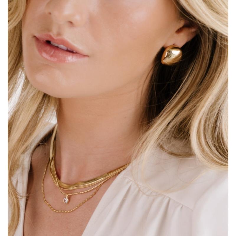 Ettika All the Chains Layered Necklace with Decorative Elements and Chain Design Gold crystal Pendant | Gold Jewelry for Women Ettika All the Chains Layered Necklace with Decorative Elements and Chain Design Gold crystal Pendant | Gold Jewelry for Women