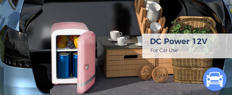 Antarctic Star 4L Mini Fridge Thermoelectric Cooler & Warmer, Portable Cooler for Skincare/Meds/Drinks, 12V DC/120V AC, 15-20℃ Cooling & 55-65℃ Heating, Pink