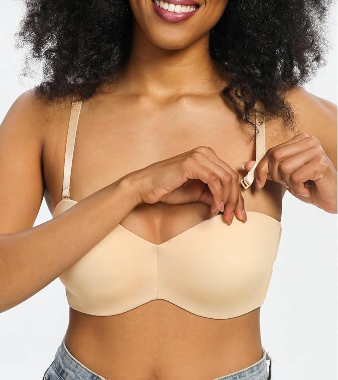 【HOT】Summer new Non-slip women's underwear, strapless bra, backless underwear