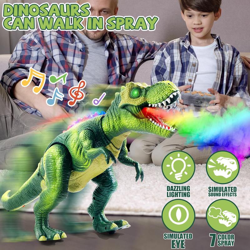 RC Dinosaur Remote Control T-Rex Dinosaur Toy for Kids with Lights Mist Spray & Realistic Sounds Perfect Gift for Boys China