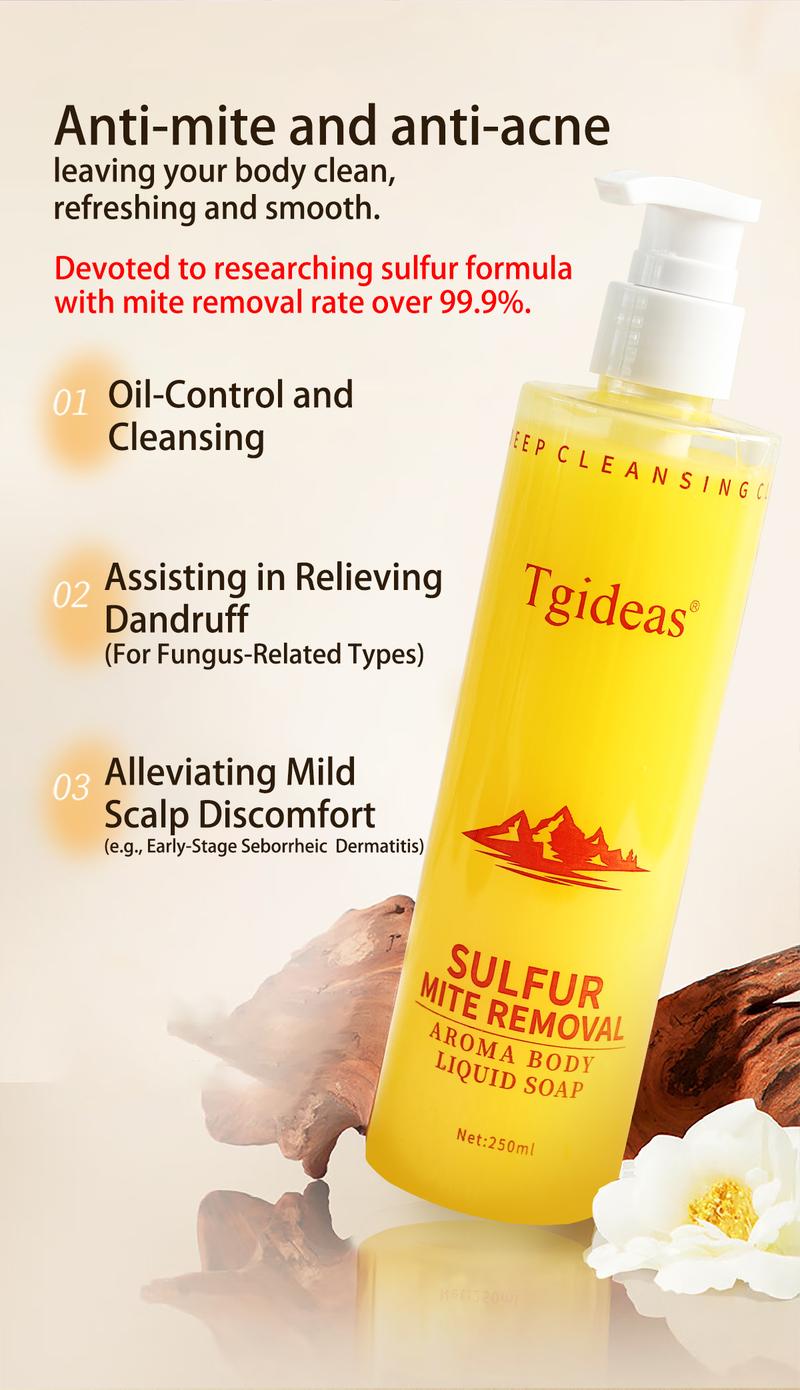 Buy 1 Get 1 Free! Tgideas All-in-One Sulfur Shampoo 250ml - Refresh Scalp, Gentle Formula, Organic Ingredients, Reduce Flakiness, Deep Cleansing for Men & Women Cleanser Scent Buy 1 Get 1 Free! Tgideas All-in-One Sulfur Shampoo 250ml - Refresh Scalp, Gentle Formula, Organic Ingredients, Reduce Flakiness, Deep Cleansing for Men & Women Cleanser Scent