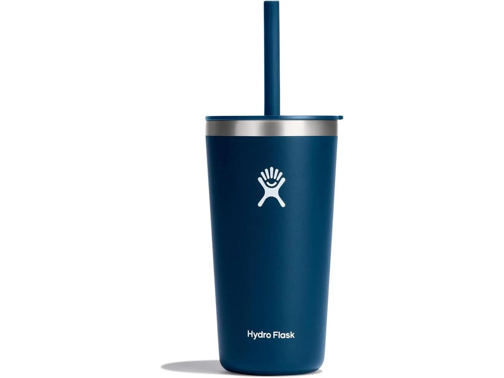 Portable Insulated Mug Tumbler Vacuum Flask - Hydro Flask 20 oz Stainless Steel Tumbler with Lid & Straw, Indigo, Model T20PS464, Keeps Drinks Cold for Hours, Insulated Mug Tumbler Vacuum Flasks, Tumbler With Lid Vacuum Flasks
