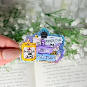 Smells Like True Crime 2-inch Crushed Glitter Sticker