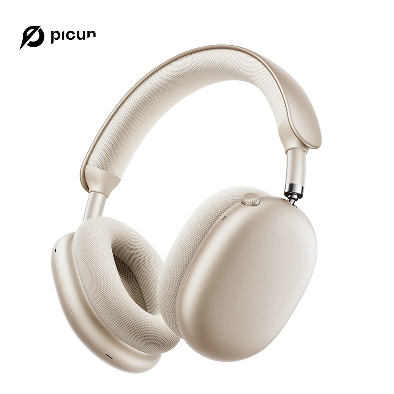 Picun F8 Pro Over-Ear ANC Active Noise Canceling Wireless Headphones - 52dB ANC, 3.5mm Cable Charging, Detachable Fabric Ear Cups, Bluetooth 5.4, Dual-Device Pairing, Oval Design, iPhone/Android Compatible, Durable Audio Headset, Ideal Christmas Gift