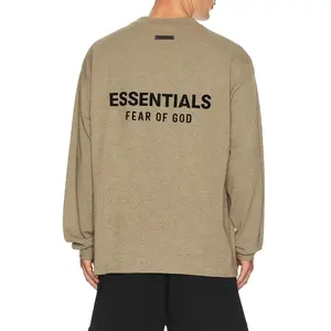 Fear of God ESSENTIALS Jersey Long Sleeve T-Shirt in Heather Gray