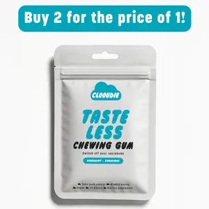Clooudie California Taste-less Chewing Gum (Buy 2 for the price of 1), 14 Gum, Reduce Sweet Signal, Helps With Eating Healthy, Help With Bloating, Gymnema Sylvestre, Vegan