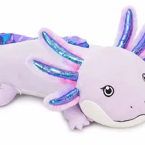 Giant Purple Axolotl Plush Pillow – 43” 3.6ft Extra-Long Cuddle Buddy