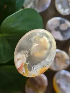 Flower Agate Worry Stone
