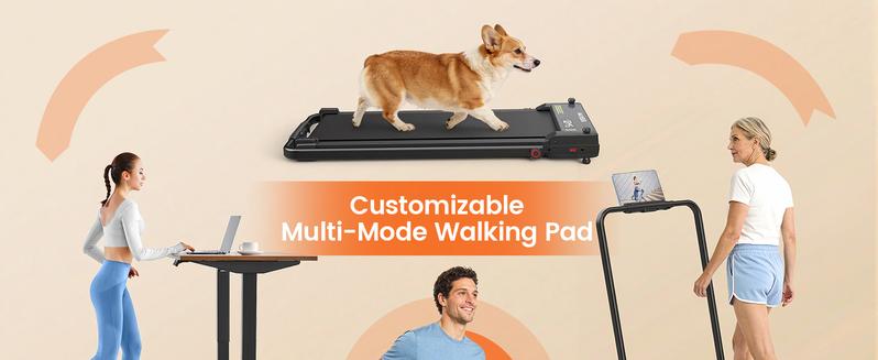 ANCHEER Walking Pad Treadmill with Built-In Foot Massager -  Dual-Sided Foldable Design Perfect for Home, Office & Apartments