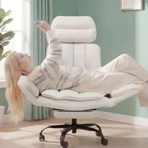 【New】Homrelexa Office Chair 30.3in Wide Seat, Pet-Friendly with 180° Flip-Up Armrests, Cloud Comfort Dual-Layer Memory Foam, 400lbs Capacity Ergonomic Desk Chair for Home/Office/Gaming