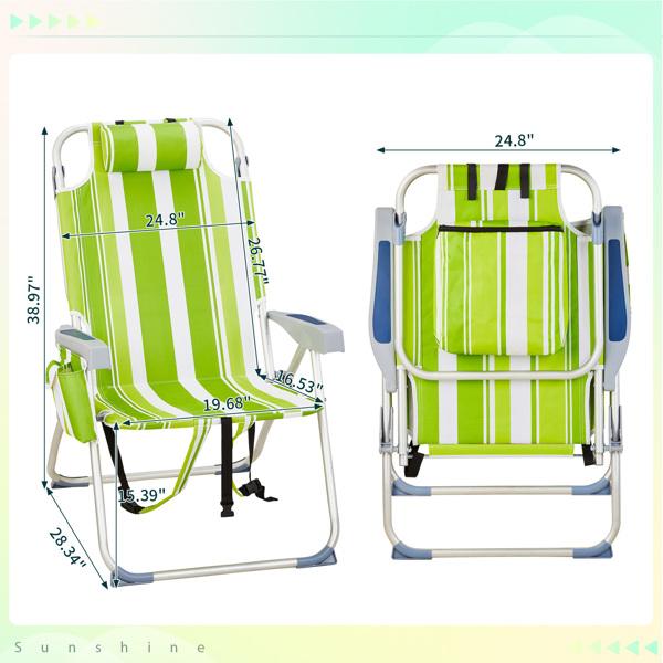 Oversized Tall Folding Beach Chair Lightweight 63*70*99cm Portable Sand For Adults Heavy Duty 300 Lbs With Cup Holders Foldable High Camping Lawn Chairs Camp Outdoor Picnic Sports Loveseat Carrying Bag Table Holder Patio Fashion Fabric Oxford Fabric
