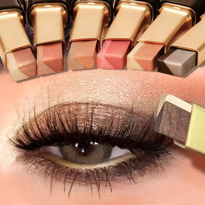 MooGlamor Matte Two Color Eyeshadow Stick Set Long Lasting Makeup Waterproof Highlighter Glossy EyeShadow Pencil Suitable For Beginners Cosmetic