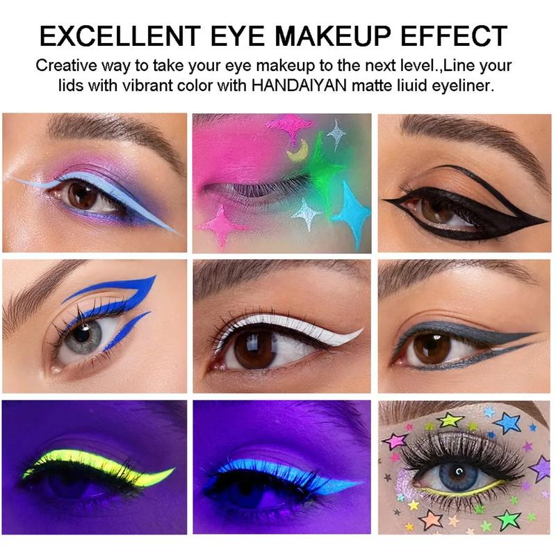12 Colors Matte Liquid Eyeliner Set Colorful UV Neon Eyeliner Pencil Pigmented Waterproof Smudgeproof Long Lasting Eye Liner Xmas Christmas Festival Makeup Gift Kit for Women 12 Colors Matte Liquid Eyeliner Set Colorful UV Neon Eyeliner Pencil Pigmented Waterproof Smudgeproof Long Lasting Eye Liner Xmas Christmas Festival Makeup Gift Kit for Women
