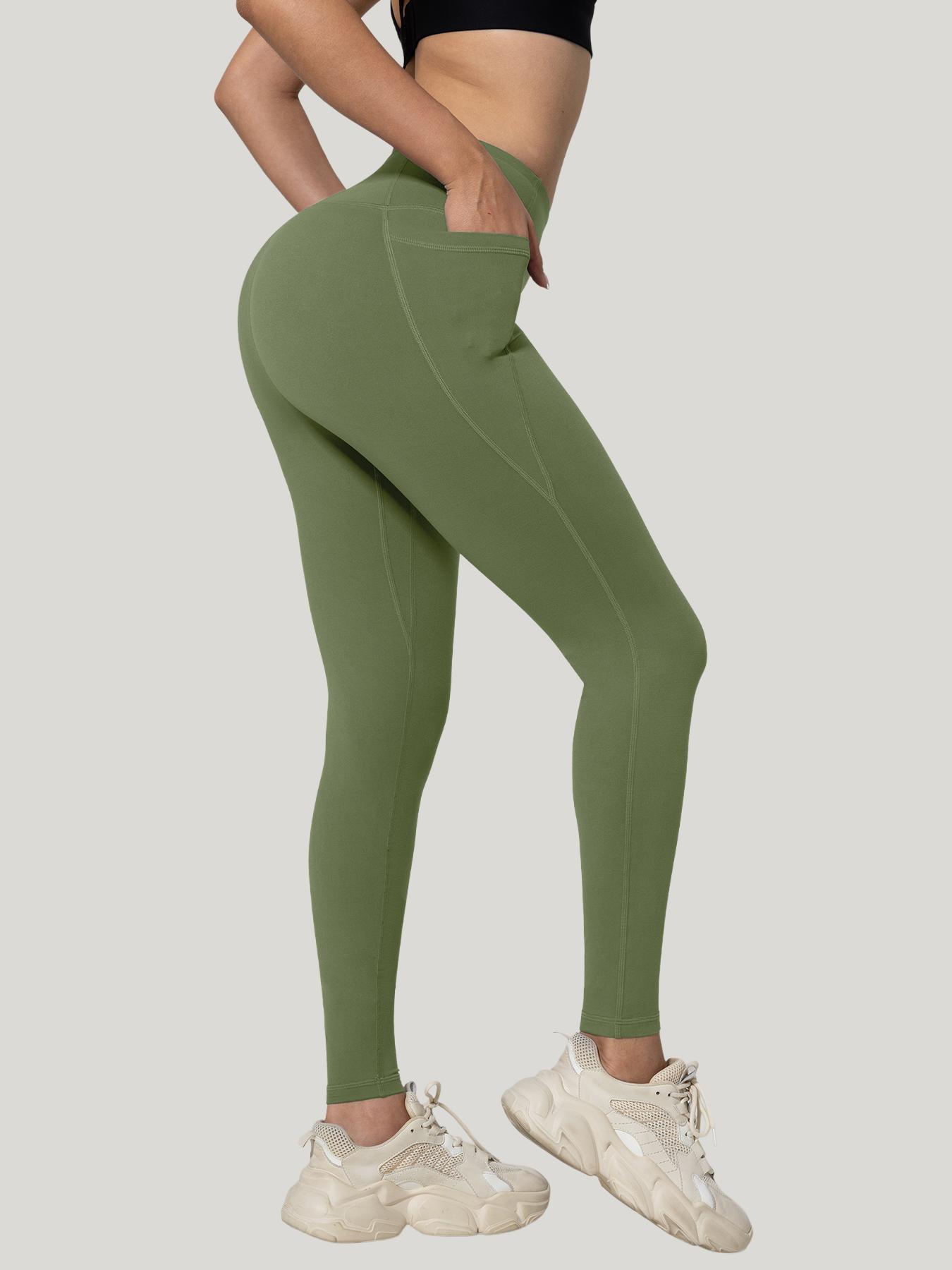 6 Pack High Waisted Leggings For Women Ultra Soft Stretch Slim Yoga Leggings With Pockets in Assorted Colors