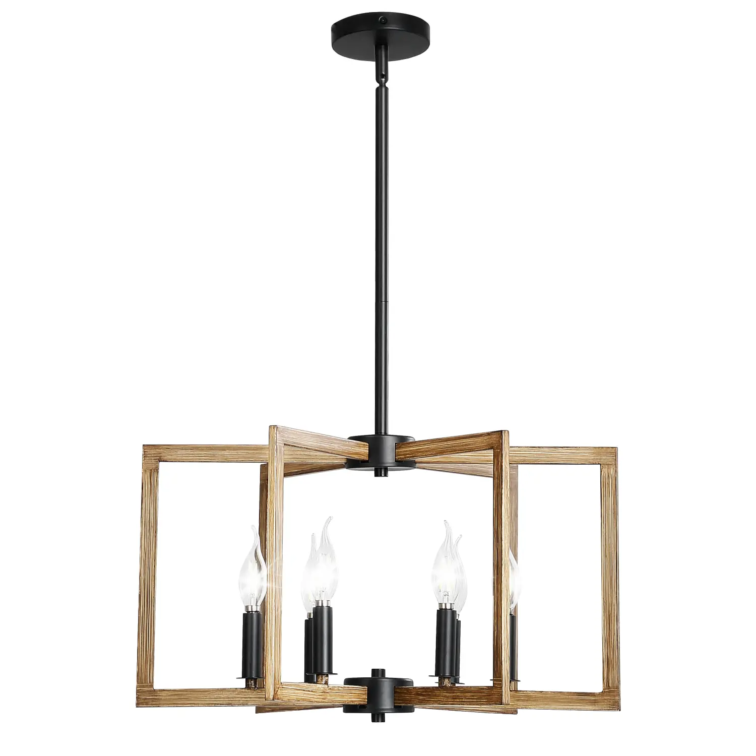 【Summerfinds】VEVOR 6-Light Chandelier,Metal Farmhouse ChandelierAdjustable HeightDining Room Hanging Light Fixture for CeilingsModern Chandelier for BedroomFoyerHallKitchenLiving Room and Entryway, Classic Chandelier Design, Easy Installation
