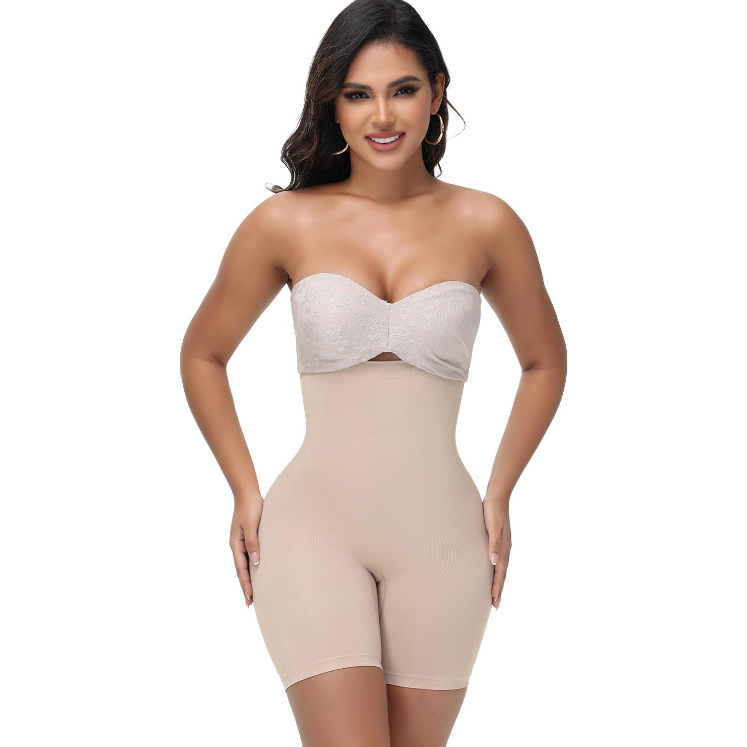 SHAPSHE Seamless Shapewear Tummy Control Butt Lifting Shorts Fajas Colombianas with Removable Straps for Women