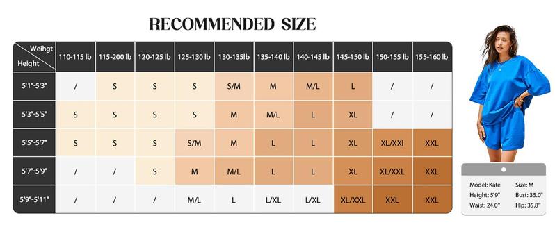 Imily Bela Womens 2 Piece Outfits 3/4 Sleeve Tops and Elastic Waist Shorts Lounge Sets Loungewear